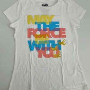 Star Wars Kids White Graphic T-Shirt Size XL (14/16)